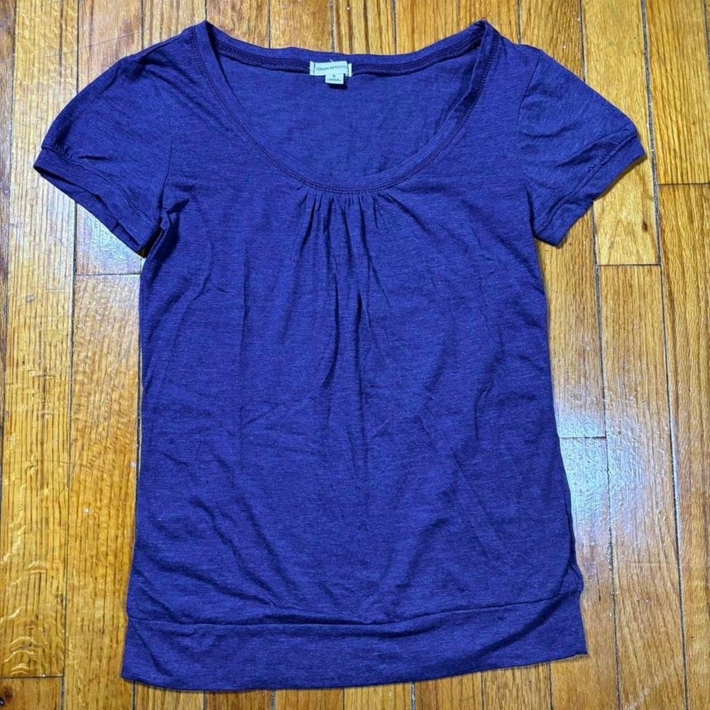 zenana outfitters Y2K Mc bling  blouse office purple babydoll style size small - Picture 6 of 6